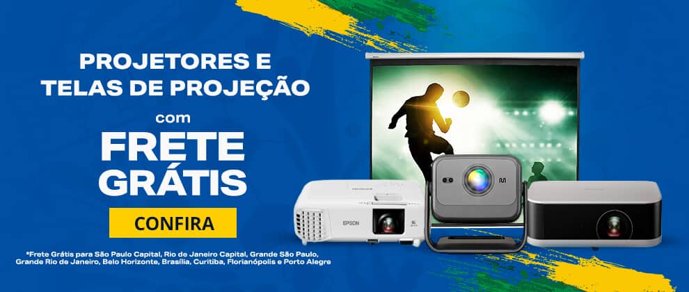 Projetores e Telas de Apresentação