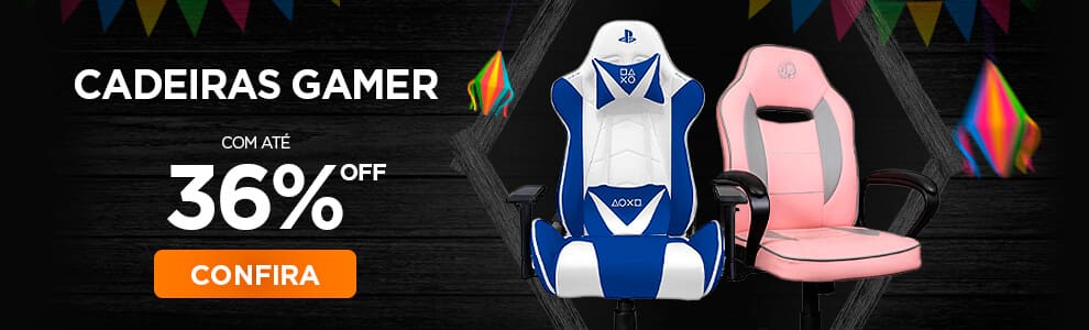 Cadeiras Gamer com até 36% OFF