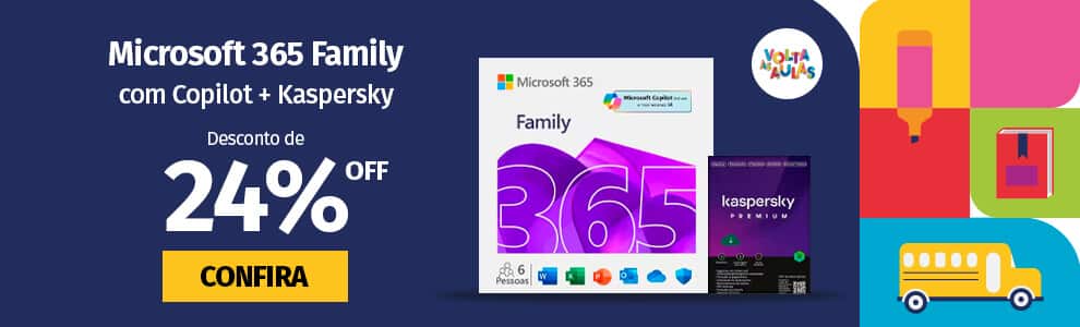 Microsoft 365 Family com Copilot com 24% OFF