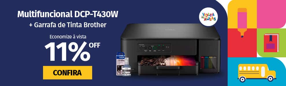 Impressora Multifuncional DCP-T430Wr + Garrafa de tinta Brother
