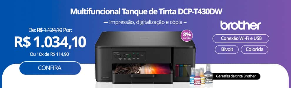 Multifuncional Tanque de Tinta DCP-T430W Brother