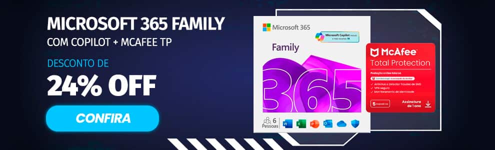 Microsoft 365 Family com Copilot + McAfee TP