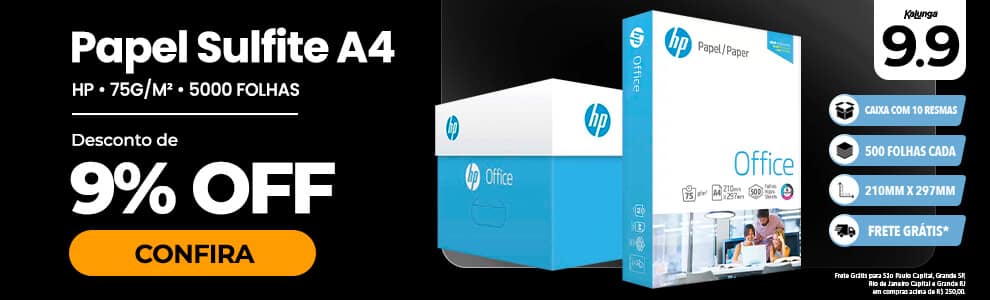 Caixa de Papel Sulfite HP Office