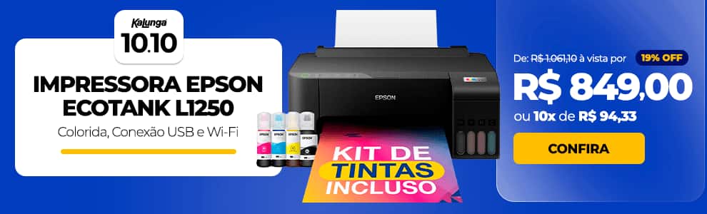 Impressora Ecotank L1250 EPSON com 19% OFF