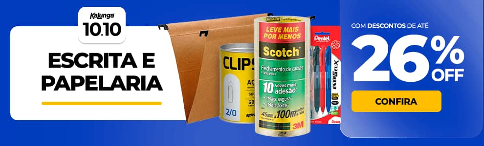 Escrita e Papelaria com até 26% OFF
