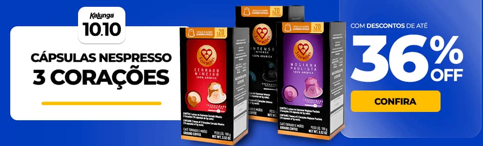 Cápsulas Nespresso 3 corações com até 36% OFF