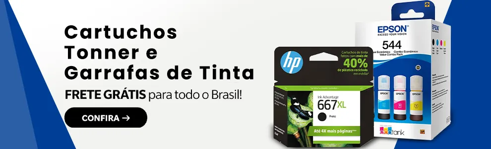 Toners e Garrafas de Tinta com Frete Grátis para todo o Brasil