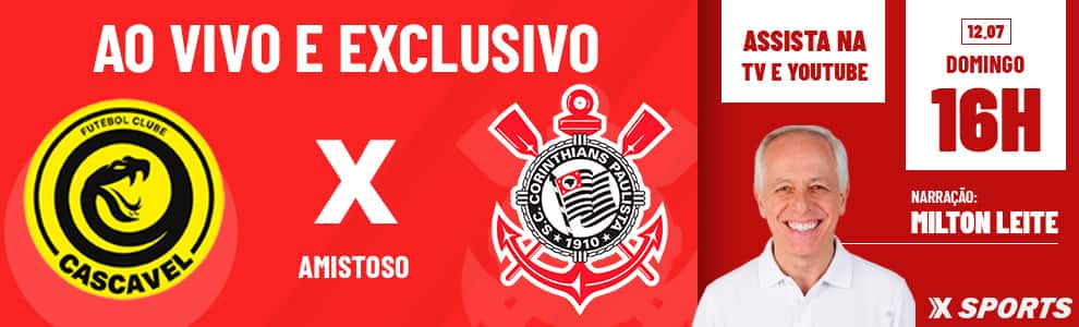 Corinthians x Cascavel Ao Vivo Exclusivo Domingo 12.07