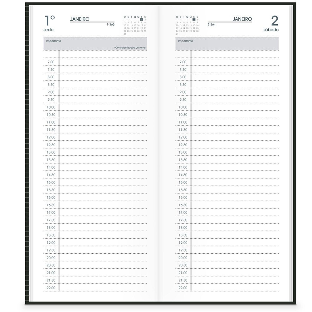 Agenda Comercial 21 Brief Case 110x250mm Preta Spiral Pt 1 Un Suprimentos Para Escritorio Loja Spiral Brasil