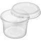 Pote plástico descartável redondo 145ml c/tampa 8416 Prafesta PT 24 UN