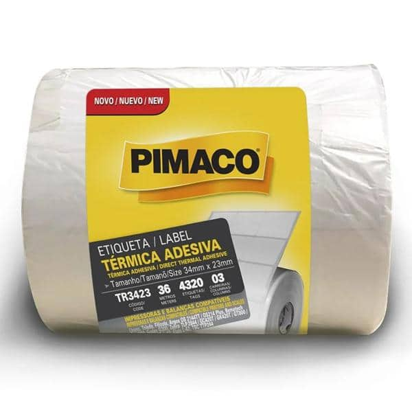 Etiquetatérmicaparaimpressoraebalança34x23mm,3carreiras,TR3423,Pimaco-RL4320UN