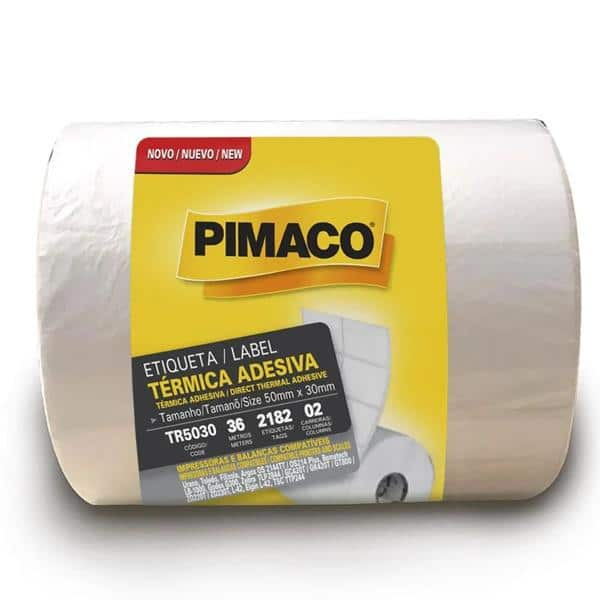 Etiquetatérmicaparaimpressoraebalança50x30mm,1carreira,TR5030,Pimaco-RL2182UN