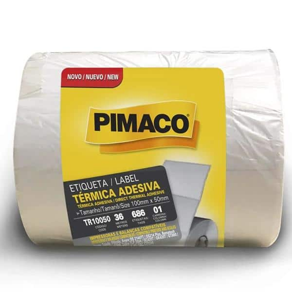 Etiquetatérmicaparaimpressoraebalança100x50mm,1carreira,TR10050,Pimaco-RL686UN