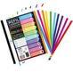 Caderno Universitário com folhas coladas, 50 folhas coloridas com 4 furos, refil, Spiral PT 10 UN