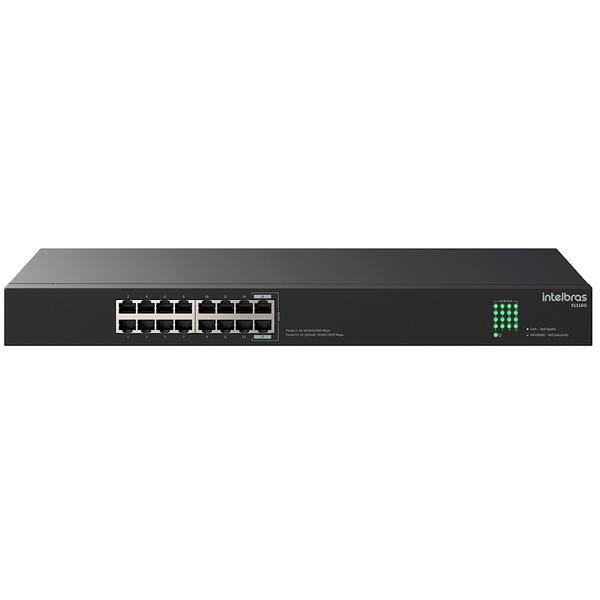Switch 16 portas 10/100/1000 não gerenciável, Intelbras - CX 1 UN