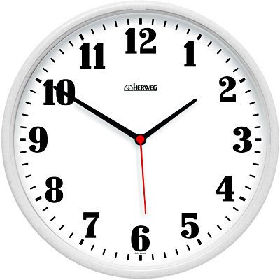 Relógio de Parede 26cm plástico branco 6126-021 Herweg CX 1 UN - Móveis &  Equipamentos - Kalunga