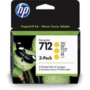 Cartucho HP 712 amarelo (pack c/3) 3ED79A HP CX 1 UN