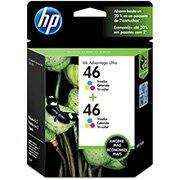 Pack de 2 cartuchos de tinta HP 46 Colorido Original (M0H59AL) Para HP DeskJet 2529, 4729, 5738 CX 1 UN Pack de 2 cartuchos de tinta HP 46 Colorido Original (M0H59AL) Para HP DeskJet 2529, 4729, 5738 CX 1 UN