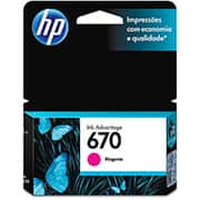 Cartucho de Tinta HP 670 Magenta Original (CZ115AB) para HP Deskjet 4615, 4625, 5525 - CX 1 UN Cartucho de Tinta HP 670 Magenta Original (CZ115AB) para HP Deskjet 4615, 4625, 5525 - CX 1 UN