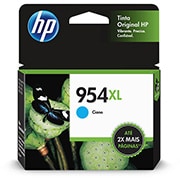 Cartucho HP 954XL Ciano Original (L0S62AB) Para HP Deskjet 7720, 7740, 8210, 8710, 8720 CX 1 UN