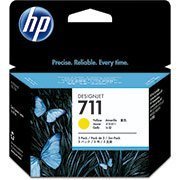 Cartucho HP 711 amarelo (pack c/ 3unid) CZ136AB HP CX 1 UN