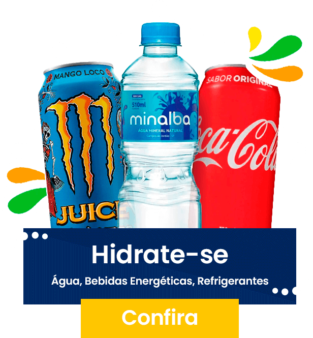 Água, Bebidas Energéticas, Refrigerantes