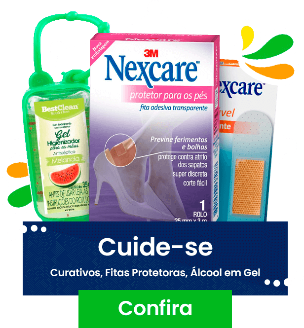 Curativos, Fitas Protetoras, Álcool em Gel