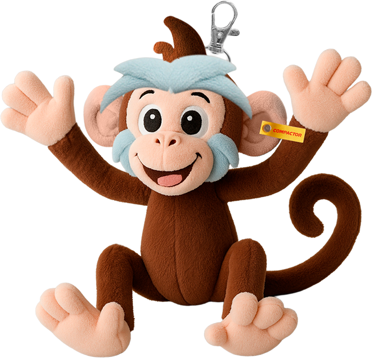 Mascote Macaco-Prego Compactor