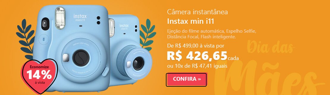Câmera instantânea Instax min i11 azul Fuji Film