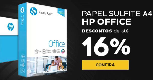 Papel Sulfite A4, 75g, 210mmx297mm, Caixa com 10 resmas - 5000 Folhas, HP Office