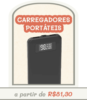 Carregadores portáteis a partir de R$81,30
