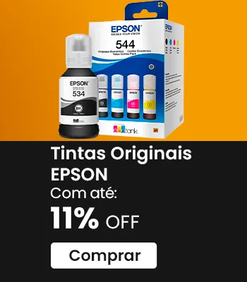 Tintas Originais Epson com até 11% OFF + Frete Grátis Frátis para todo o Brasil