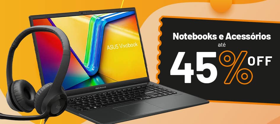 Ofertas em notebooks, tablets e acessórios com até 45% de desconto