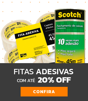 Fitas adesivas com até 20% OFF