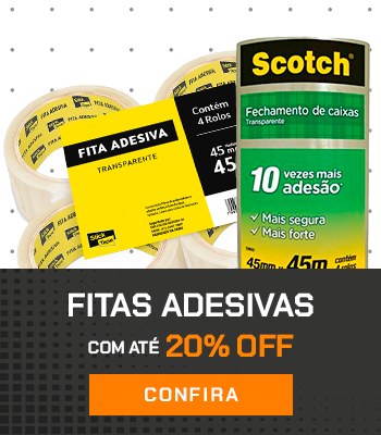 Fitas adesivas com até 20% OFF