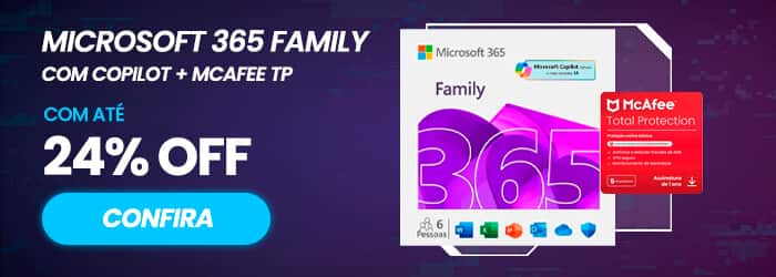 Microsoft 365 Family com Copilot + McAfee TP