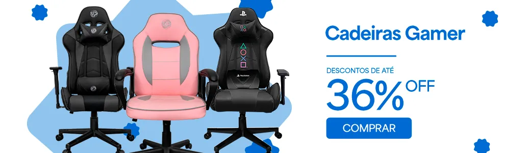 Cadeiras Gamer com até 36% de desconto