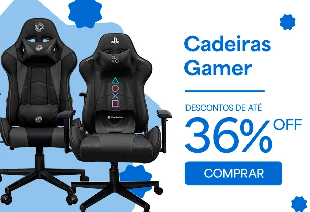 Cadeiras Gamer com até 36% de desconto