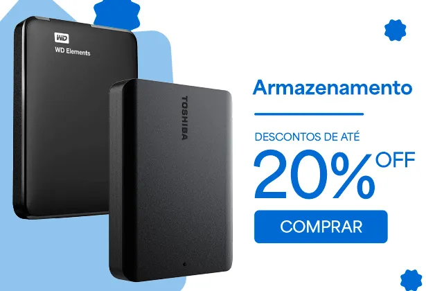 Armazenamento com até 20% de desconto