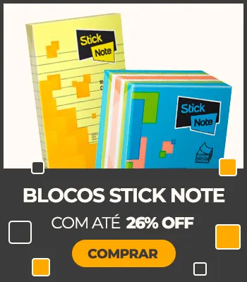 Bloco Stick Note com até 26% OFF
