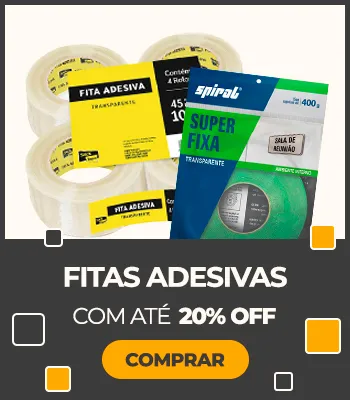 Fitas adesivas com até 20% OFF