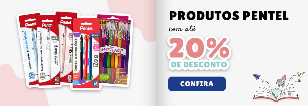 Produtos Pentel com até 20% de desconto