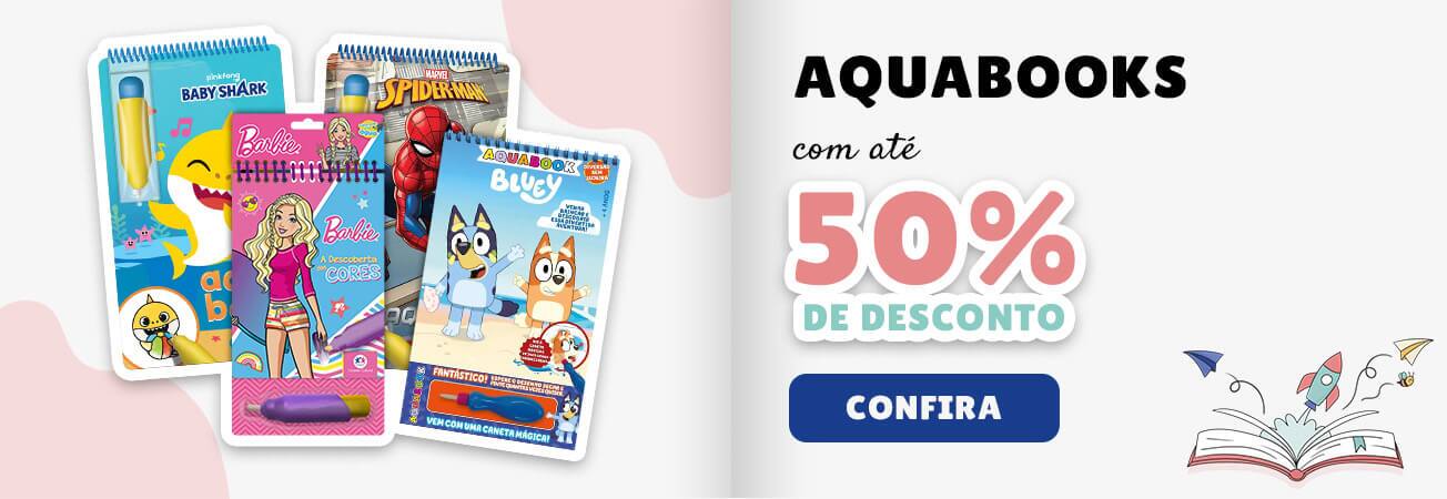 Aquabooks com até 50% de desconto