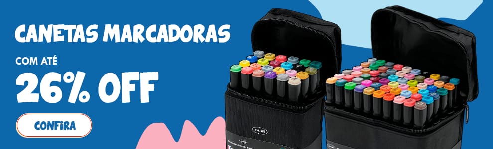 Caneta Marcadora Artística com até 26% OFF