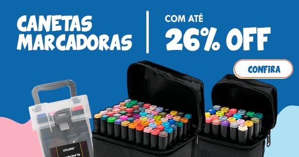 Caneta Marcadora Artística com até 26% OFF