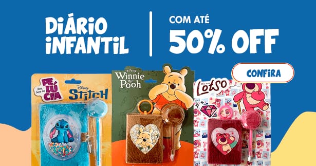 Diário Infantil com até 50% OFF