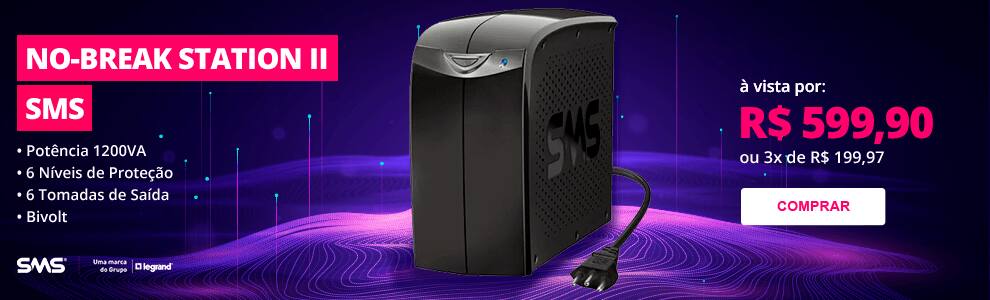 No-break Station II 1200va 6 tomadas bivolt 27392 SMS CX 1 UN CX 1 UN