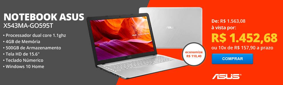 Notebook X543MA-GO595T, Processador Dual Core de 1.1ghz, Mem�ria de 4gb, HD de 500gb, Tela de 15,6 - Asus CX 1 UN