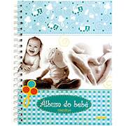 Álbum de fotos do bebê menino 200x275mm 48 fls Spiral PT 1 UN Álbum de fotos do bebê menino 200x275mm 48 fls Spiral PT 1 UN