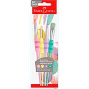 Kit para pintura Soft Touch, 4 Pincéis pasteis, Faber-Castell - BT 1 UN